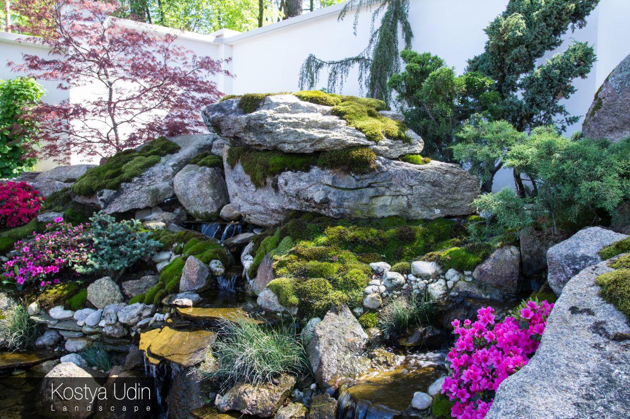 Ландшафт водопада из натурального камня Ландшафт водопада из натурального камня