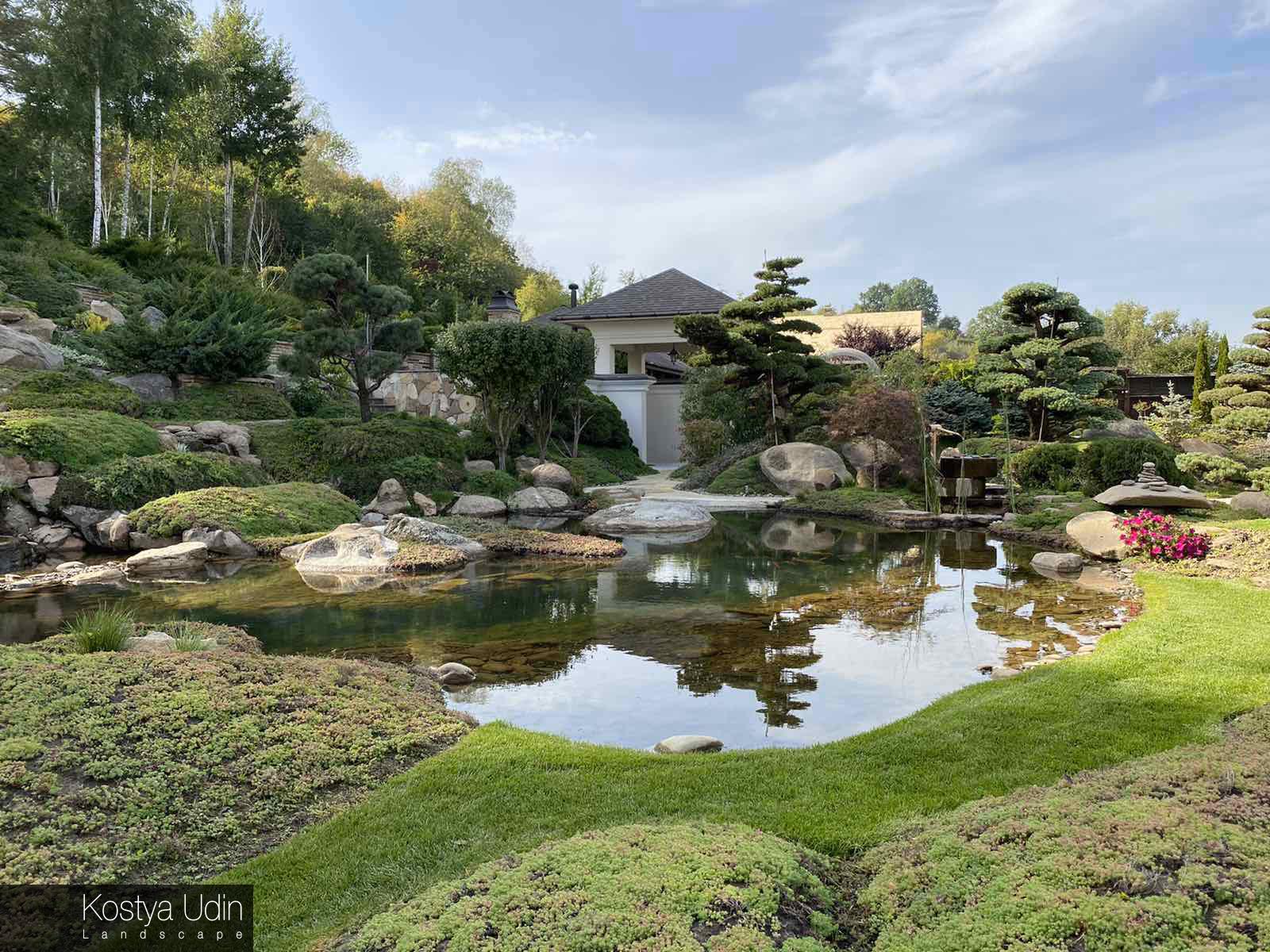 Озеро с зоной отмели и глубокой частью для зимовки рыб Озеро с зоной отмели и глубокой частью для зимовки рыб